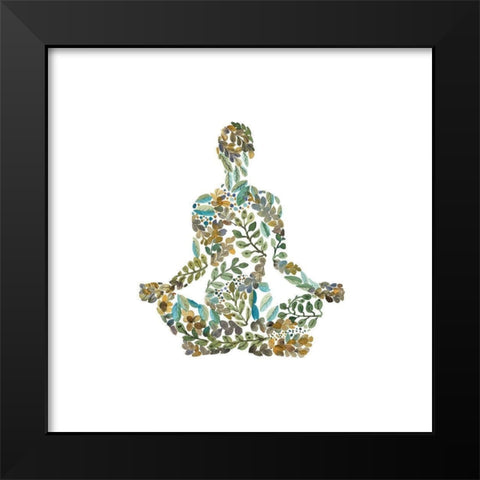 ZEN ATTITUDE Black Modern Wood Framed Art Print by Atelier B Art Studio