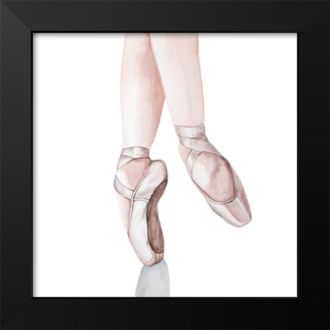 BALLERINA FEET Black Modern Wood Framed Art Print by Atelier B Art Studio