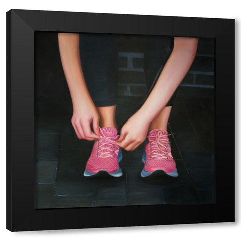 READY FOR THE RACE Black Modern Wood Framed Art Print with Double Matting by Atelier B Art Studio