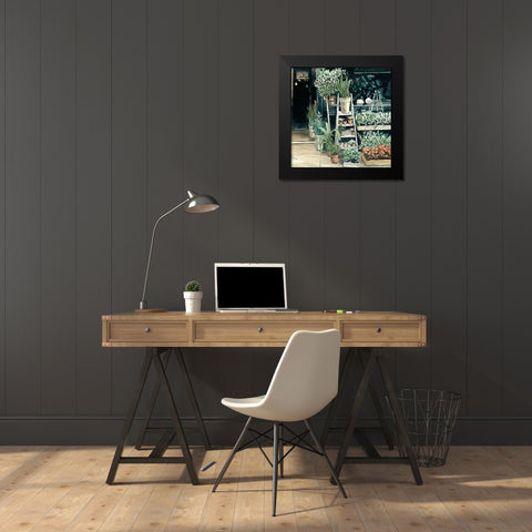PLANTS SHOP Black Modern Wood Framed Art Print by Atelier B Art Studio