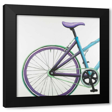 Rear Wheel of Bicycle Black Modern Wood Framed Art Print with Double Matting by Atelier B Art Studio