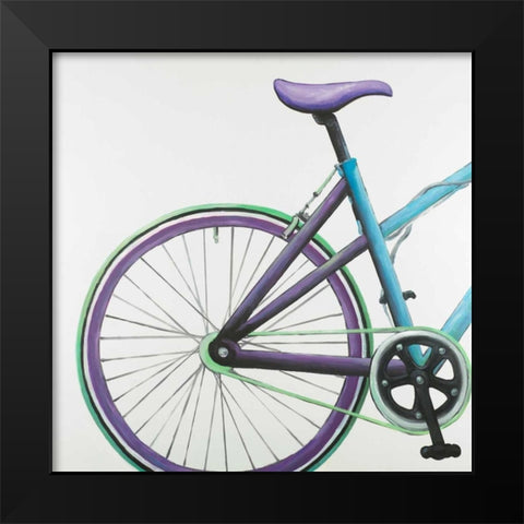 Rear Wheel of Bicycle Black Modern Wood Framed Art Print by Atelier B Art Studio