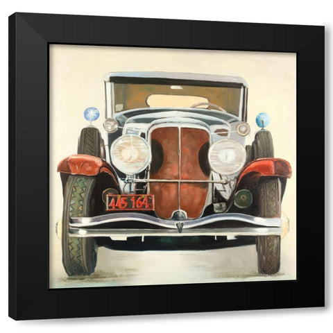 Vintage Luxury Car Black Modern Wood Framed Art Print with Double Matting by Atelier B Art Studio