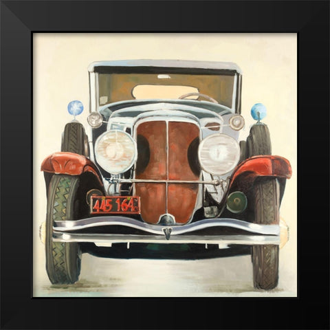 Vintage Luxury Car Black Modern Wood Framed Art Print by Atelier B Art Studio