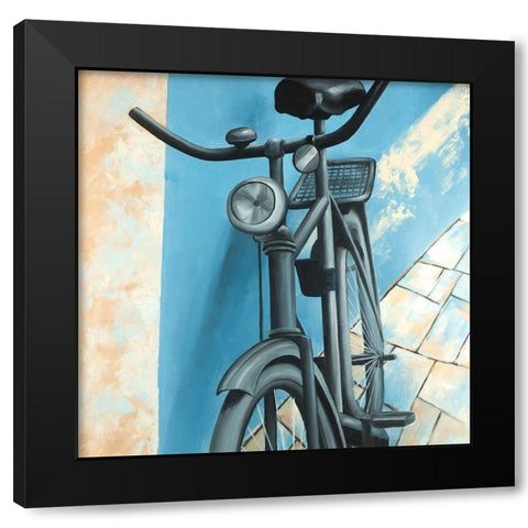 Abandoned Bicycle Black Modern Wood Framed Art Print with Double Matting by Atelier B Art Studio