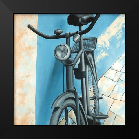 Abandoned Bicycle Black Modern Wood Framed Art Print by Atelier B Art Studio
