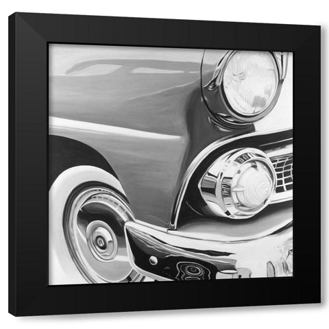 Beautiful Old Car Black Modern Wood Framed Art Print by Atelier B Art Studio