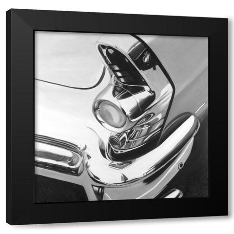 Beautiful Glossy Car Black Modern Wood Framed Art Print with Double Matting by Atelier B Art Studio