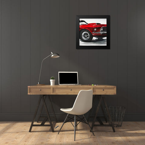 CLASSIC CAR Black Modern Wood Framed Art Print by Atelier B Art Studio