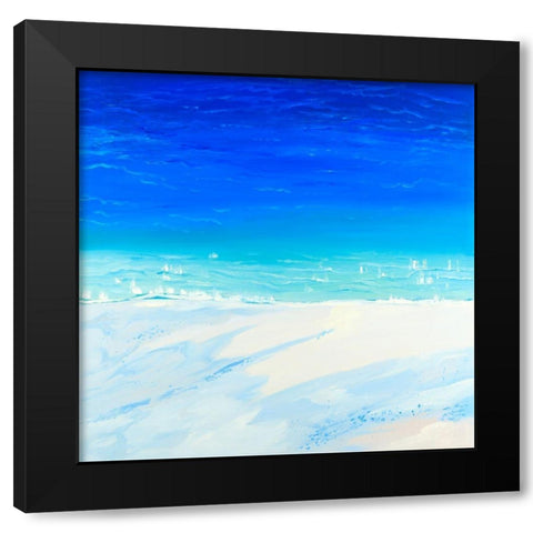 Satellite View of the Ocean Black Modern Wood Framed Art Print by Atelier B Art Studio