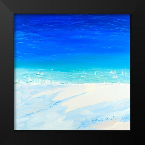 Satellite View of the Ocean Black Modern Wood Framed Art Print by Atelier B Art Studio