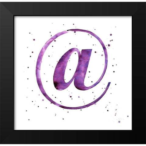 AT Black Modern Wood Framed Art Print by Atelier B Art Studio