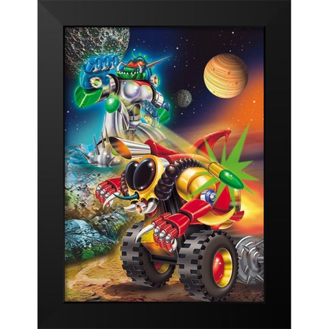 Space Black Modern Wood Framed Art Print by Hoenderkamp, Patrick