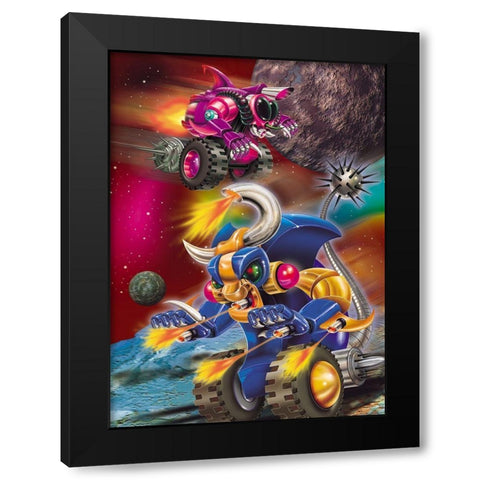 Space 2 Black Modern Wood Framed Art Print by Hoenderkamp, Patrick