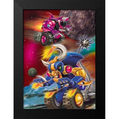 Space 2 Black Modern Wood Framed Art Print by Hoenderkamp, Patrick