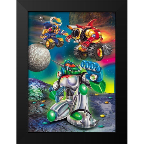 Space 3 Black Modern Wood Framed Art Print by Hoenderkamp, Patrick