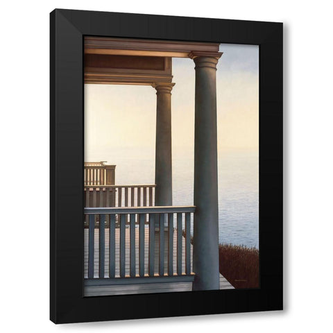 October Portico Black Modern Wood Framed Art Print with Double Matting by Pollera, Daniel