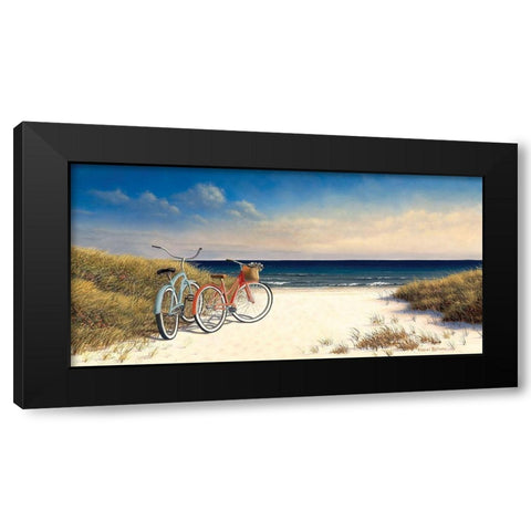 Hampton Bikes Black Modern Wood Framed Art Print by Pollera, Daniel
