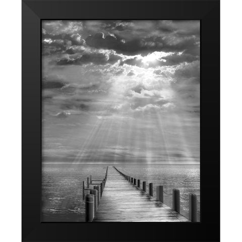 Storm Clearing Black Modern Wood Framed Art Print by Fisch, Ellen