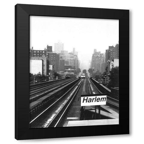 Next Stop Harlem Black Modern Wood Framed Art Print with Double Matting by Fisch, Ellen