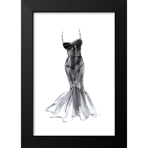 Black Dress With Flair Black Modern Wood Framed Art Print by Amico, Tina