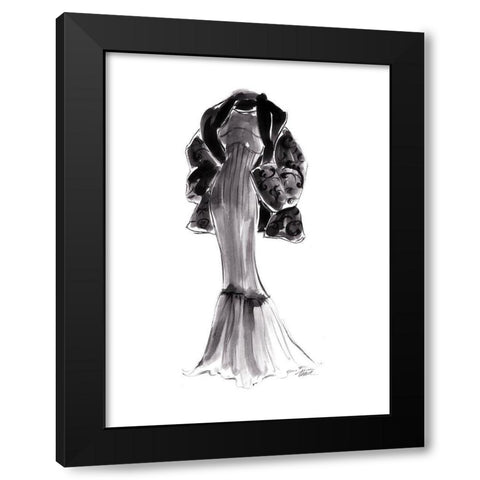 Evening Coat Black Modern Wood Framed Art Print by Amico, Tina