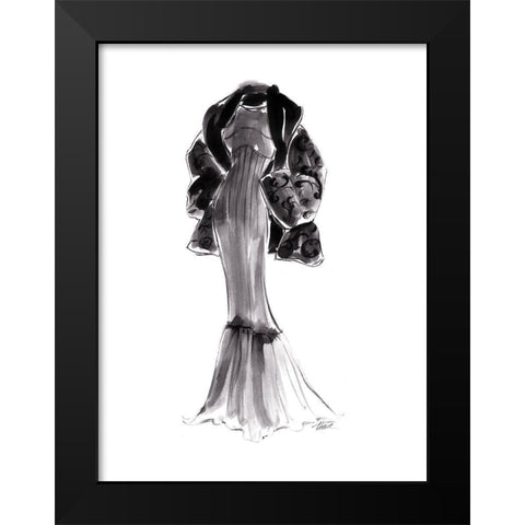Evening Coat Black Modern Wood Framed Art Print by Amico, Tina
