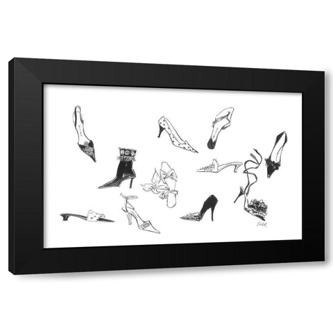 Dix Chaussures Black Modern Wood Framed Art Print with Double Matting by Amico, Tina