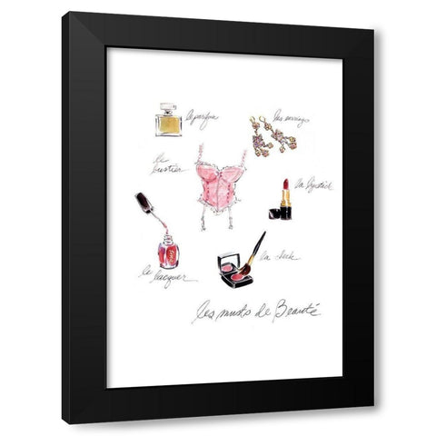 Les Musts de Beauté Black Modern Wood Framed Art Print with Double Matting by Amico, Tina