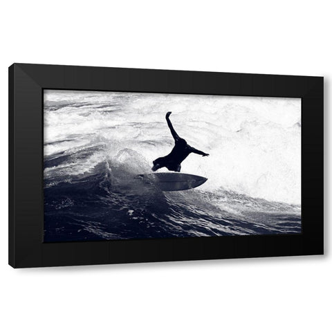 Wild Ride Black Modern Wood Framed Art Print with Double Matting by Anonymous