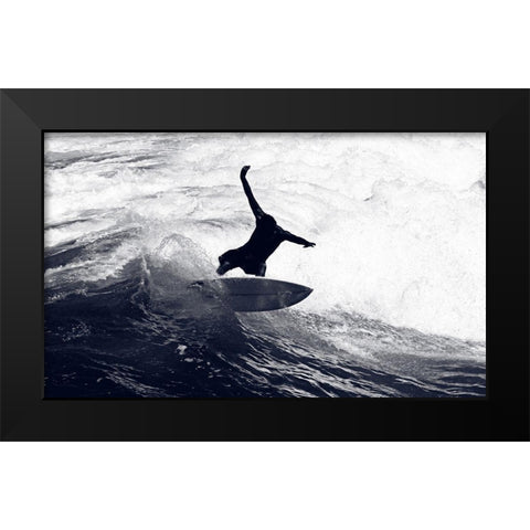 Wild Ride Black Modern Wood Framed Art Print by Anonymous