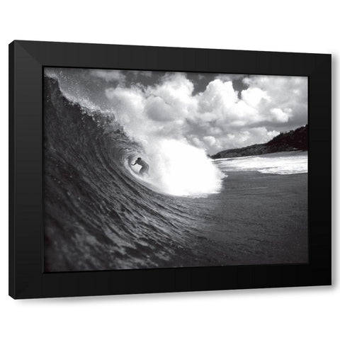 Pipeline II Black Modern Wood Framed Art Print with Double Matting by Anonymous