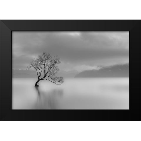 Quiet Times Black Modern Wood Framed Art Print by Anonymous
