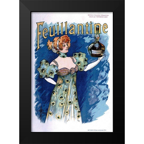 Feuillantine 1896 Black Modern Wood Framed Art Print by Guillaume, Albert
