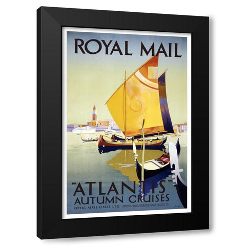 Atlantis Cruises Black Modern Wood Framed Art Print by Padden,Dafney