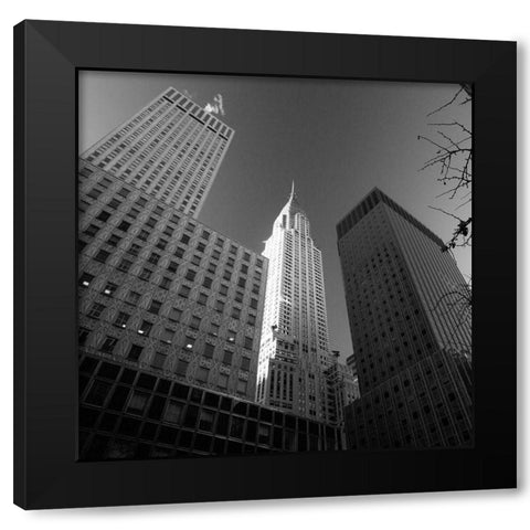 Chrysler Building Perspective Black Modern Wood Framed Art Print by Graciet, Stephane