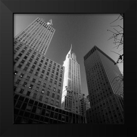 Chrysler Building Perspective Black Modern Wood Framed Art Print by Graciet, Stephane