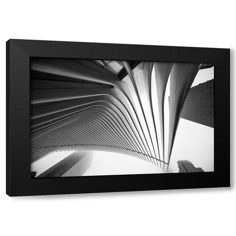 World Trade Center Architecture Black Modern Wood Framed Art Print with Double Matting by Graciet, Stephane