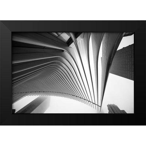 World Trade Center Architecture Black Modern Wood Framed Art Print by Graciet, Stephane