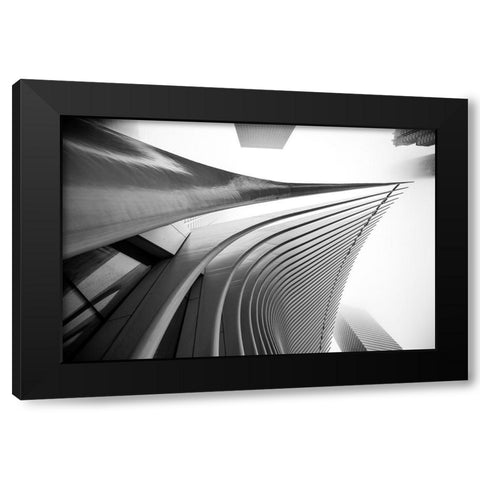 World Trade center Architecture II Black Modern Wood Framed Art Print by Graciet, Stephane