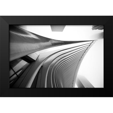 World Trade center Architecture II Black Modern Wood Framed Art Print by Graciet, Stephane