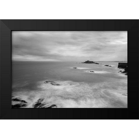 Saint-Malo Bay Black Modern Wood Framed Art Print by Graciet, Stephane
