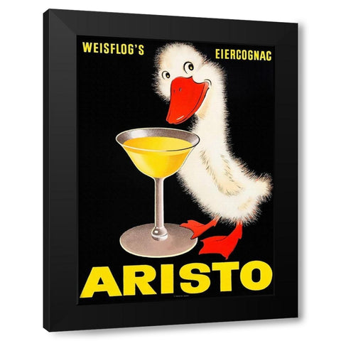 Aristo Cognac, 1957 Black Modern Wood Framed Art Print by Anonymous