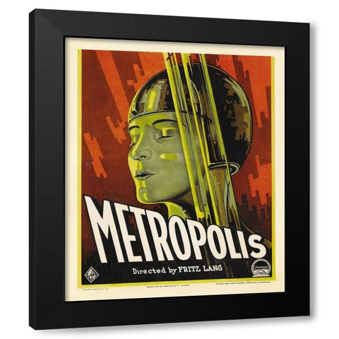 Metropolis Black Modern Wood Framed Art Print by Graul, Werner