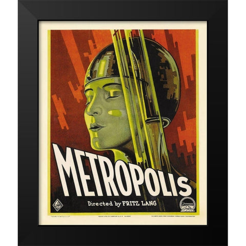 Metropolis Black Modern Wood Framed Art Print by Graul, Werner