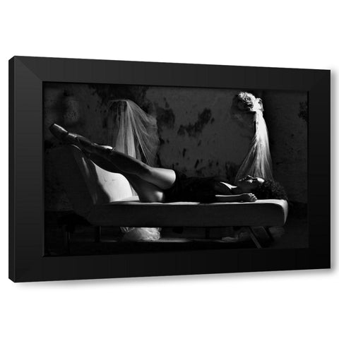 After the Ballet I. Black Modern Wood Framed Art Print with Double Matting by Sipos, Judit