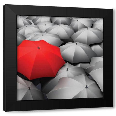 Individuality Black Modern Wood Framed Art Print by Anonymous