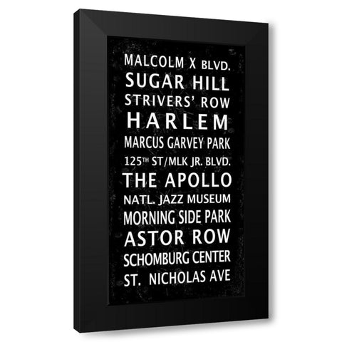 Harlem Signage 2 Black Modern Wood Framed Art Print with Double Matting by Anonymous