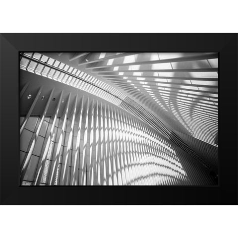 Oculus Ceiling II, World Trade Center, NYC Black Modern Wood Framed Art Print by Graciet, Stephane