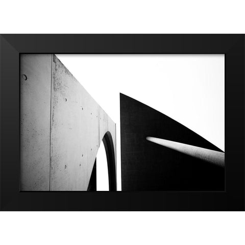 Architectural Abstract Black Modern Wood Framed Art Print by Graciet, Stephane